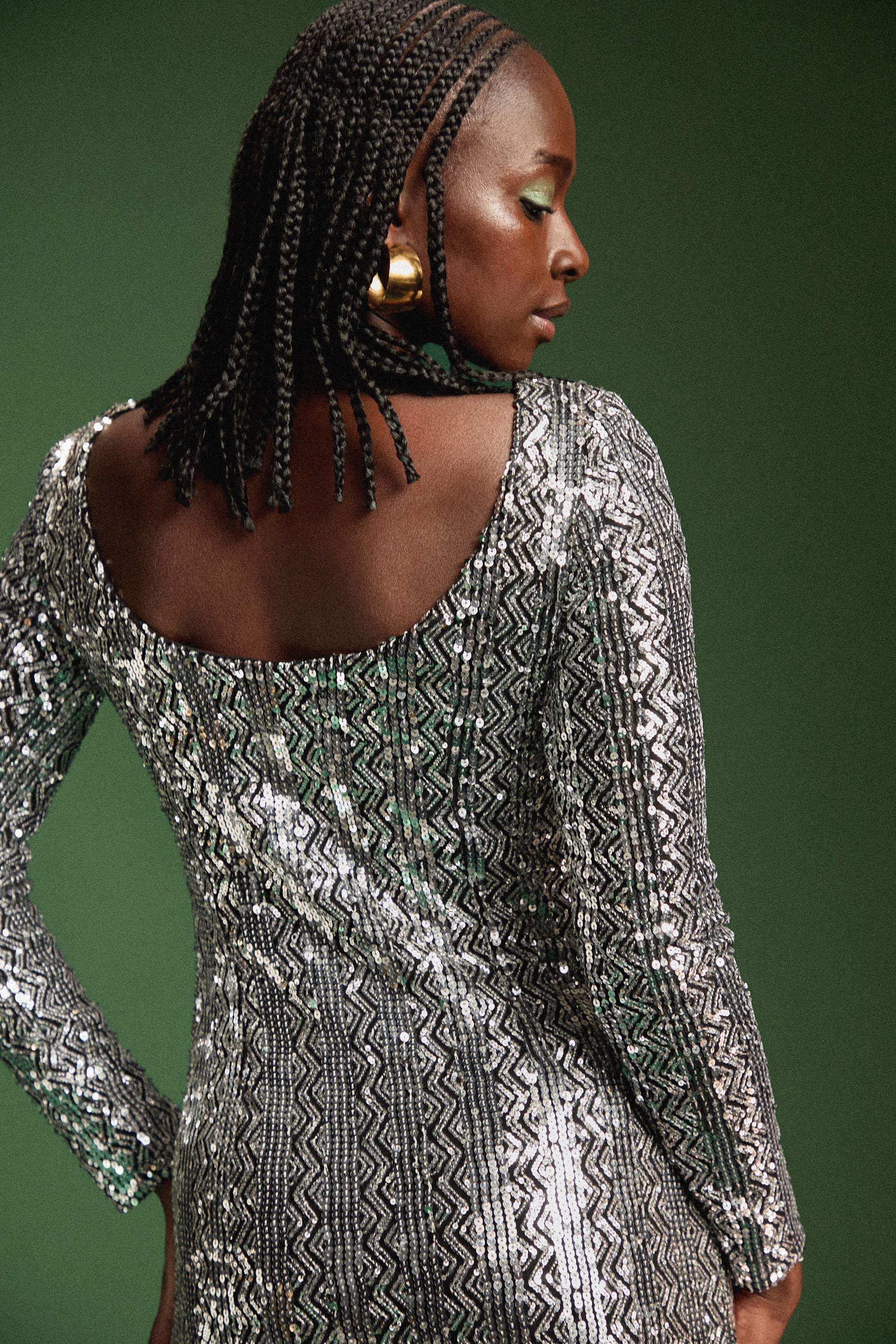 Robe Madison - Sequins Argente