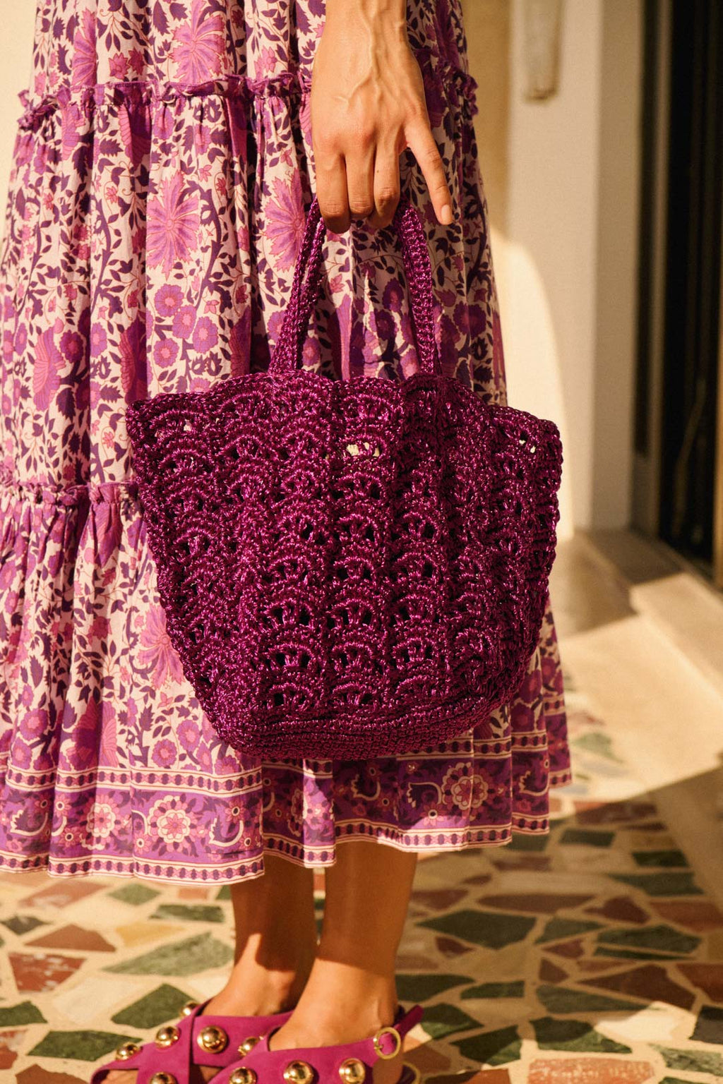 Bolso tote Sweety - Púrpura