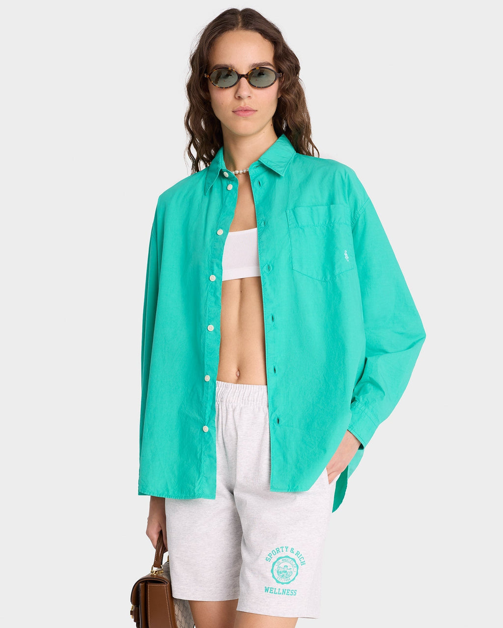 Chemise Src Oversized - Caribbean/White - Femme