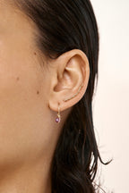 Mini Stella Hoop Earrings - Ruby