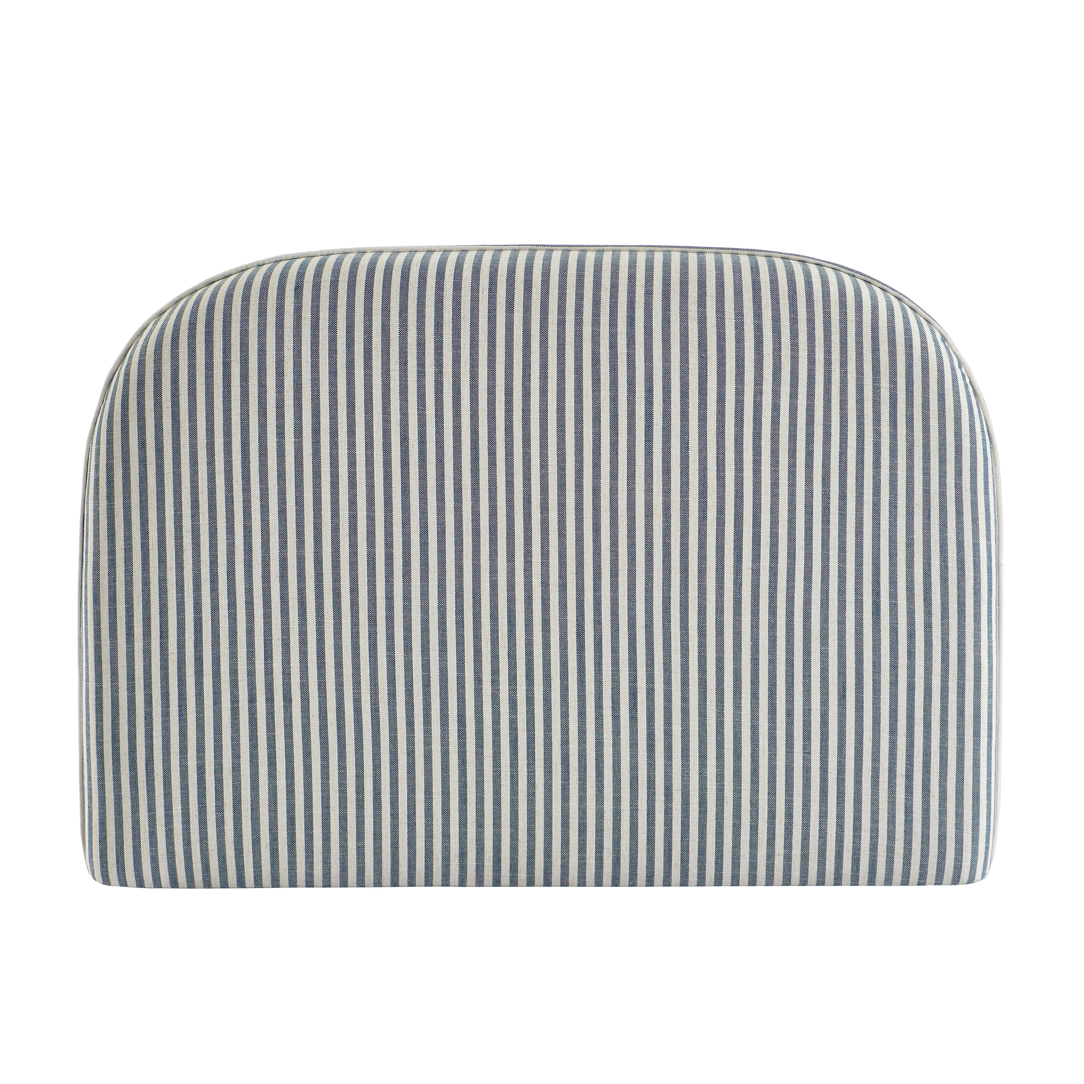 Louison - Cabecero - Tela de lino a rayas - Blanco y azul