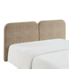 Louison - Tête De Lit - Tissu Jacquard Léopard - Beige
