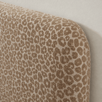 Louison - Tête De Lit - Tissu Jacquard Léopard - Beige