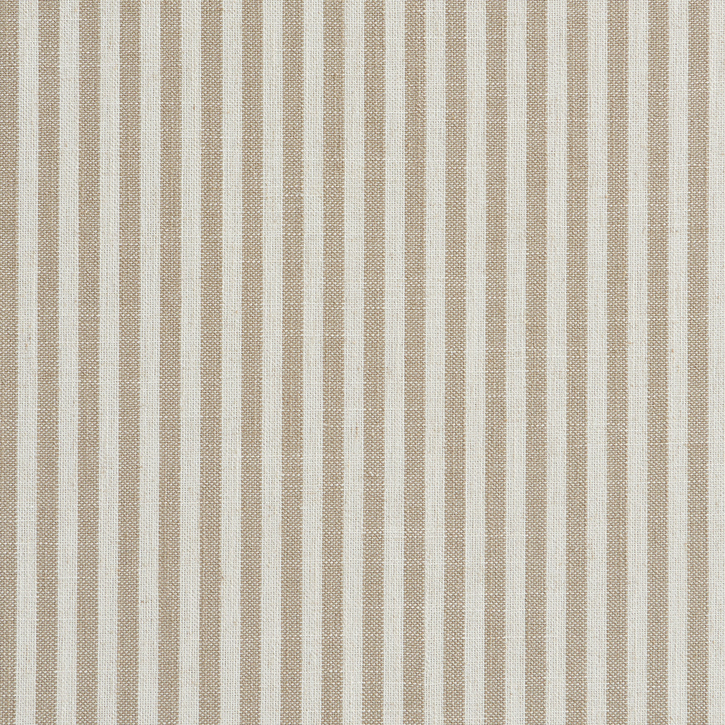 Louison - Headboard - Striped Linen Fabric - White and Beige