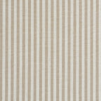 Louison - Headboard - Striped Linen Fabric - White and Beige