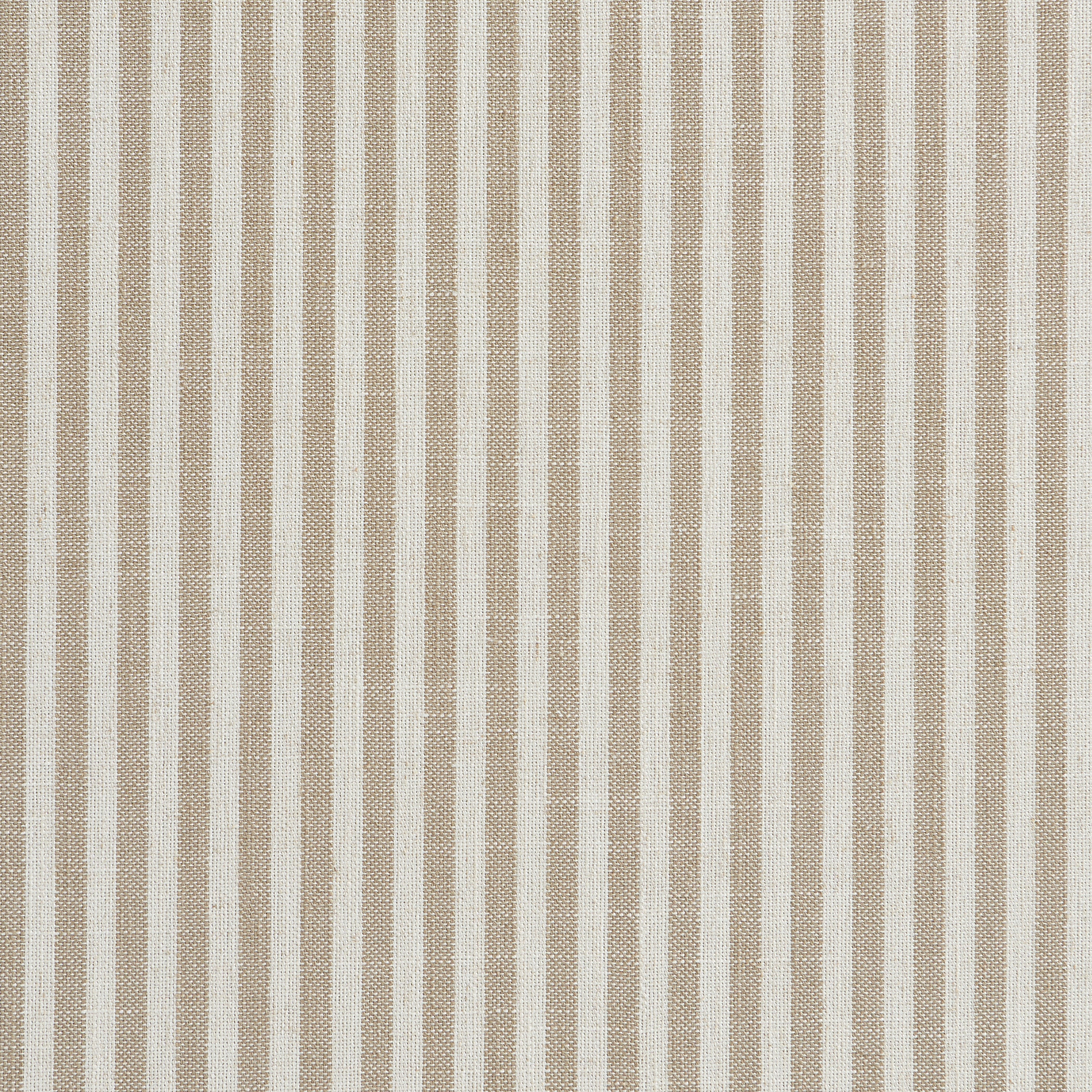 Louison - Headboard - Striped Linen Fabric - White and Beige
