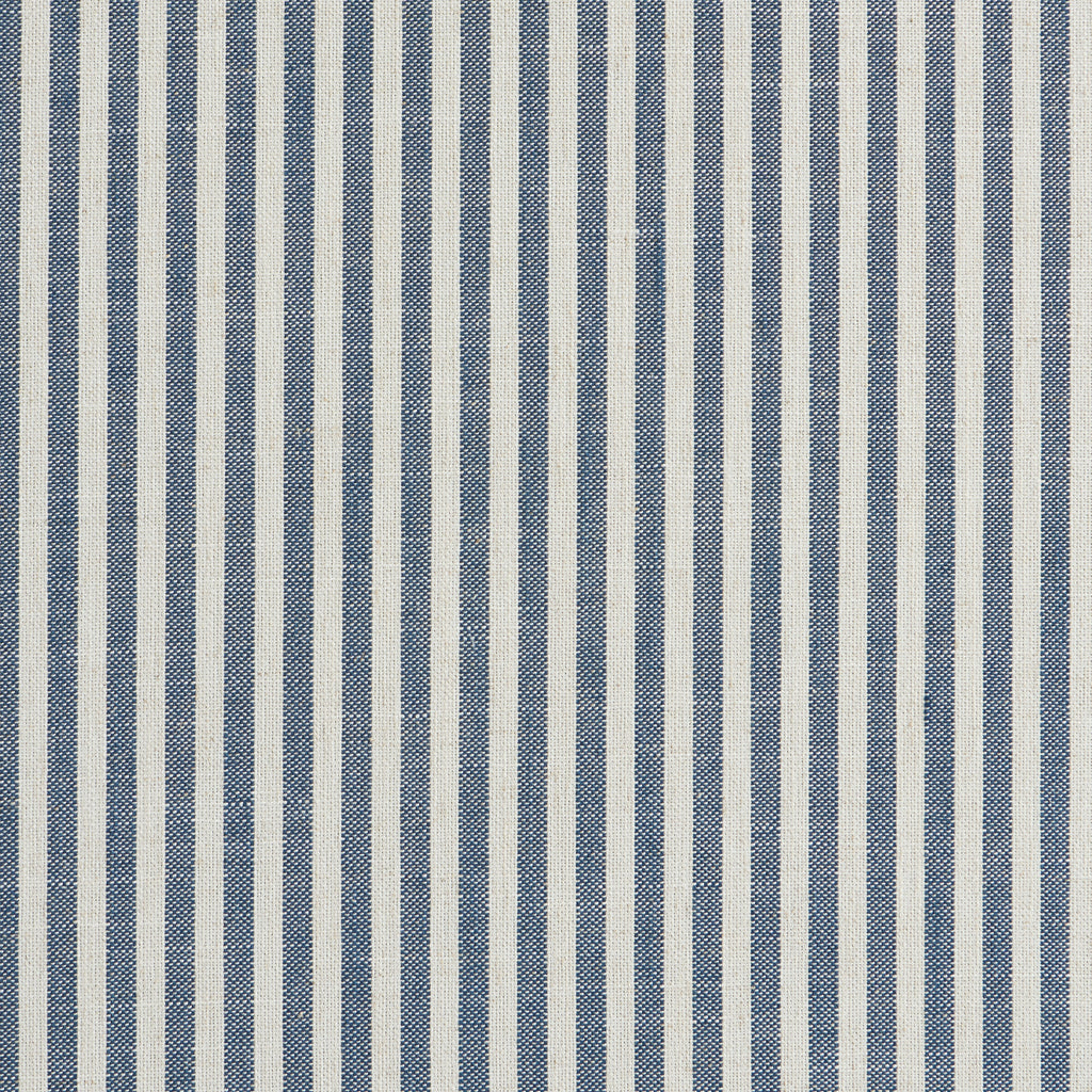 Louison - Headboard - Striped Linen Fabric - White and Blue