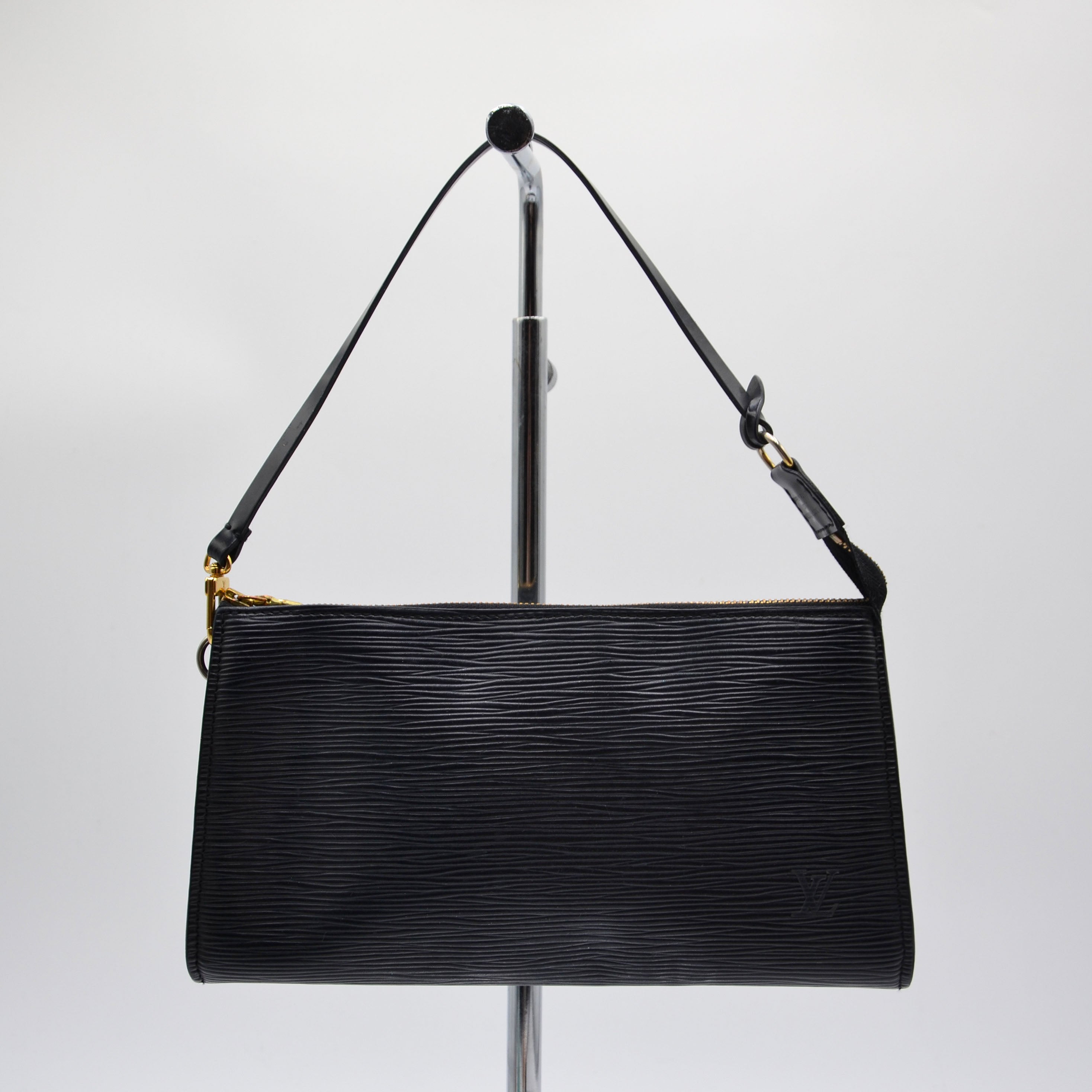 Pochette Louis Vuitton Accessoires Cuir Épi Noir