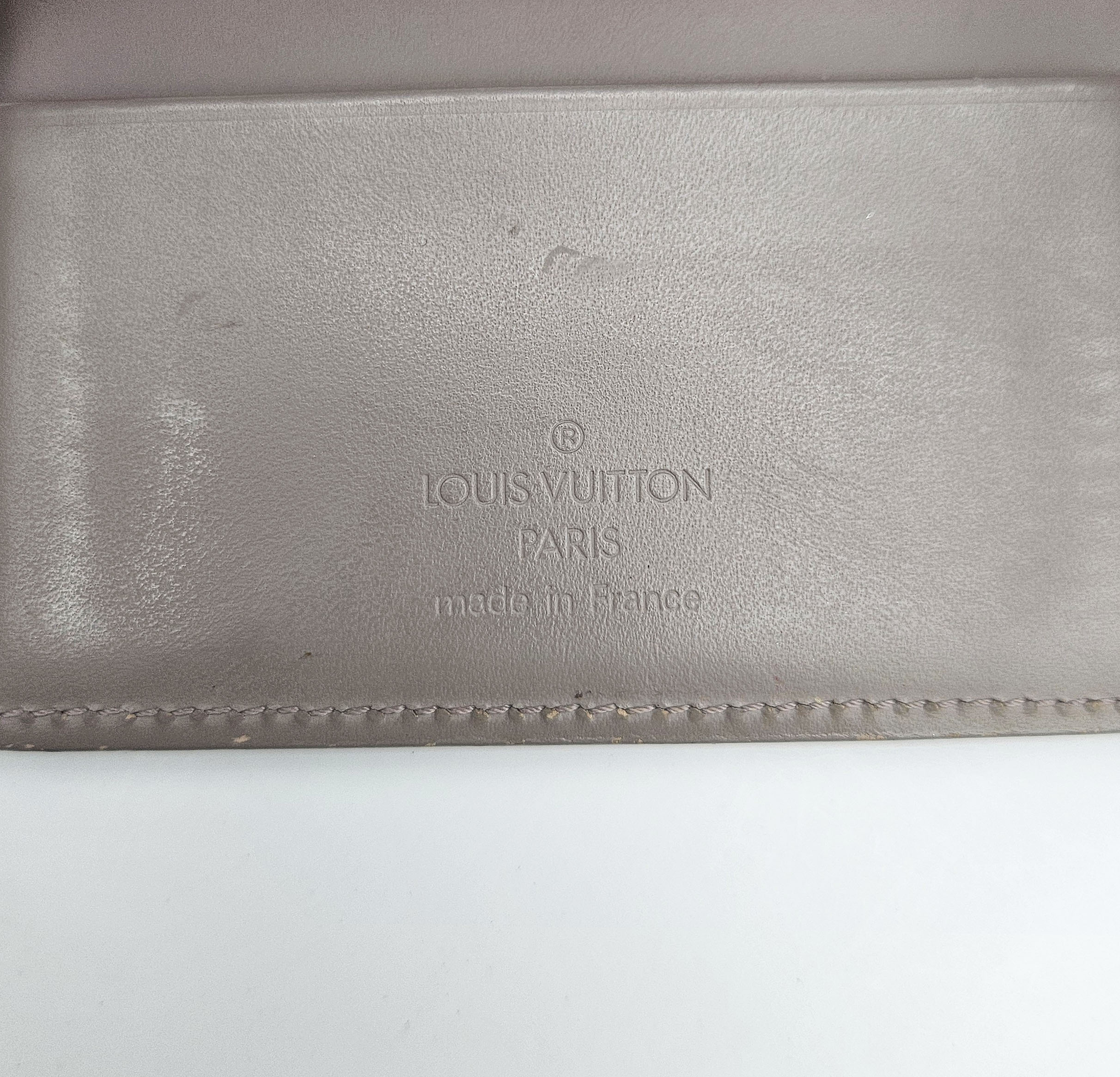 Portefeuille Louis Vuitton Trifold Cuir Épi Lilas