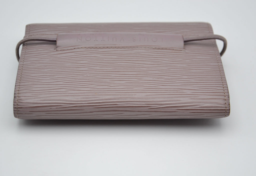 Portefeuille Louis Vuitton Trifold Cuir Épi Lilas