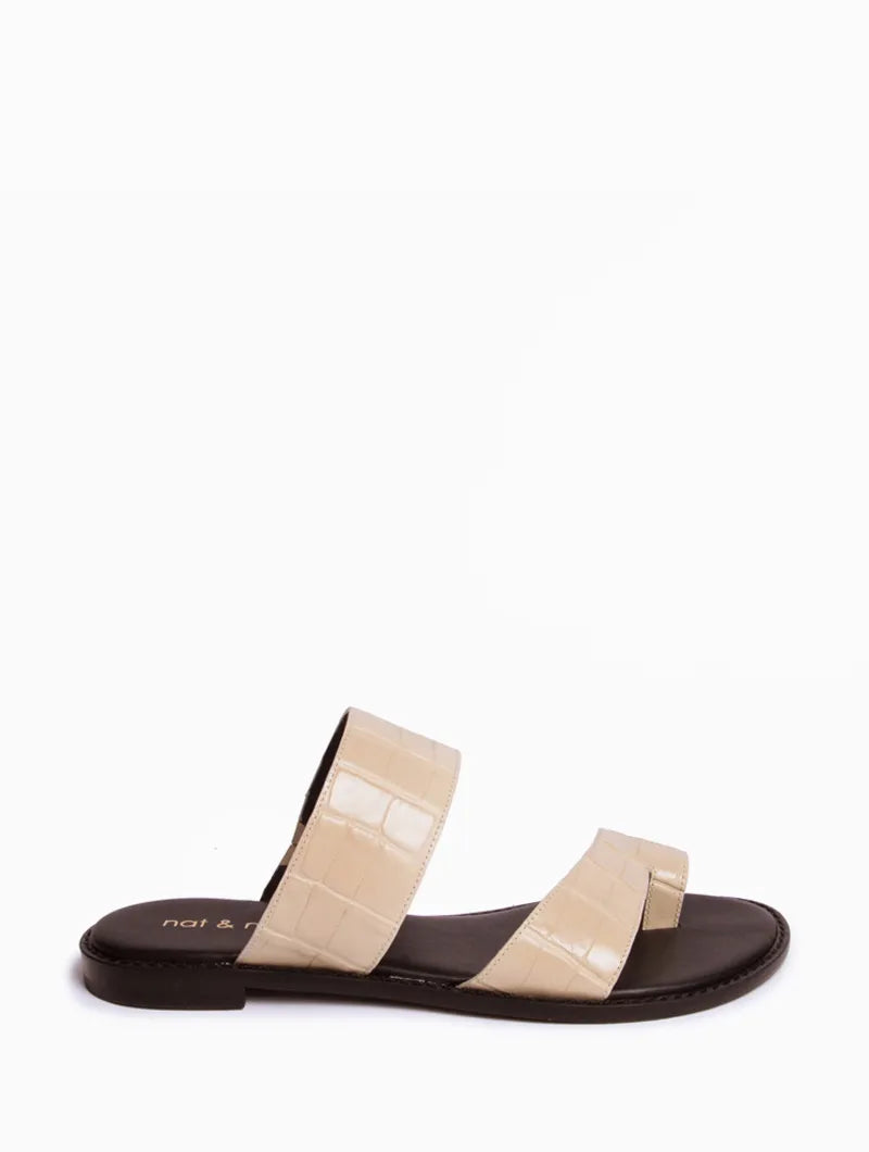 Lovas Croc Ivory Sandals
