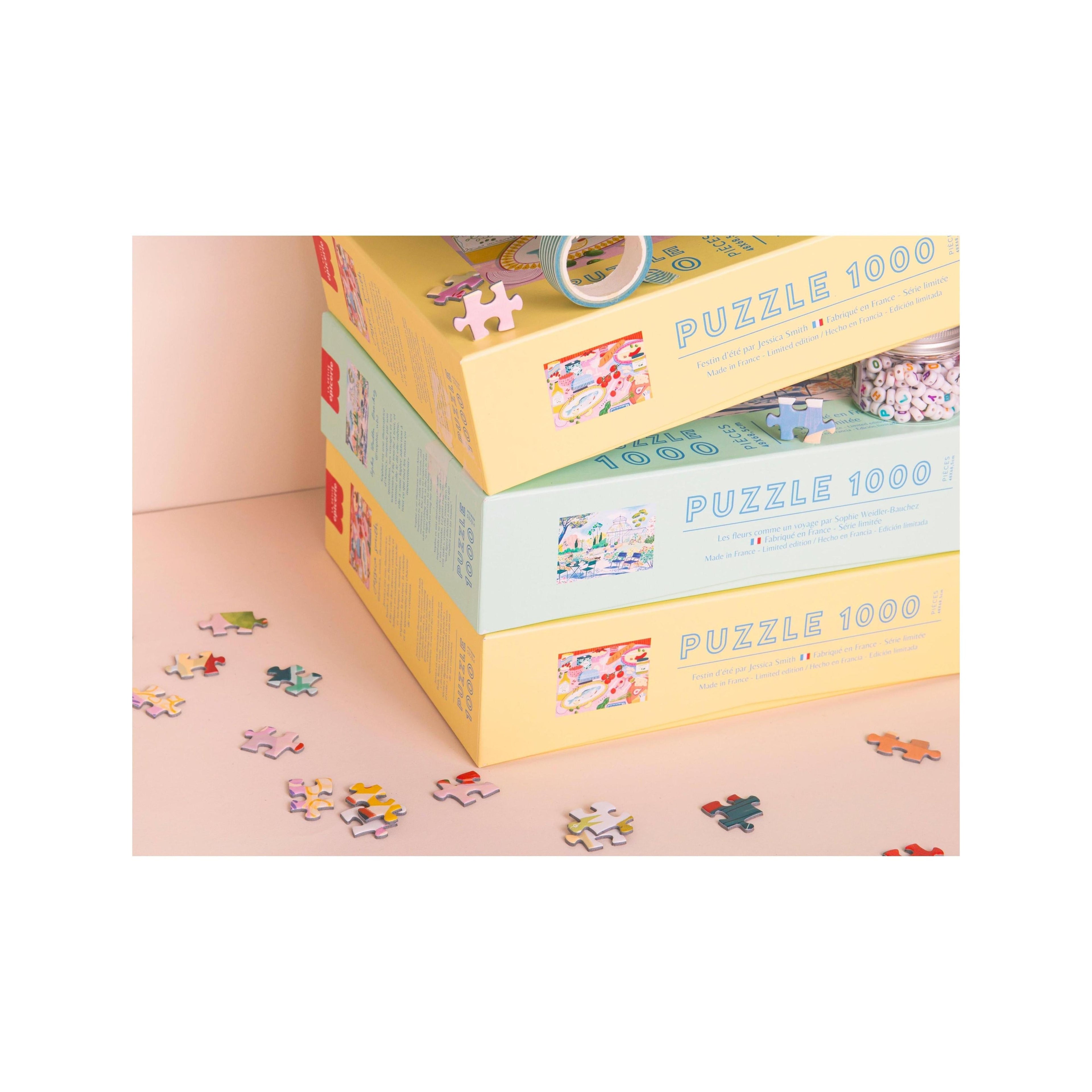 Puzzle Les Fleurs Comme Un Voyage De Sophie Weidler Bauchez - 1000 Pièces