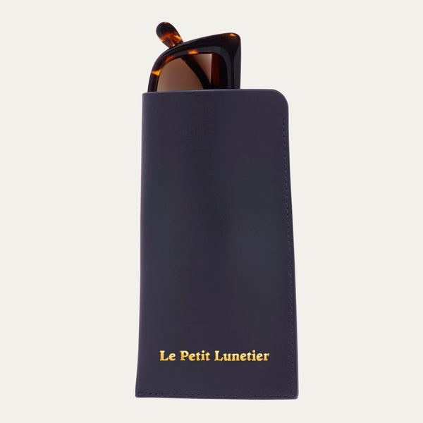 Leather Glasses Pouch Pouch - Blue - Mixed