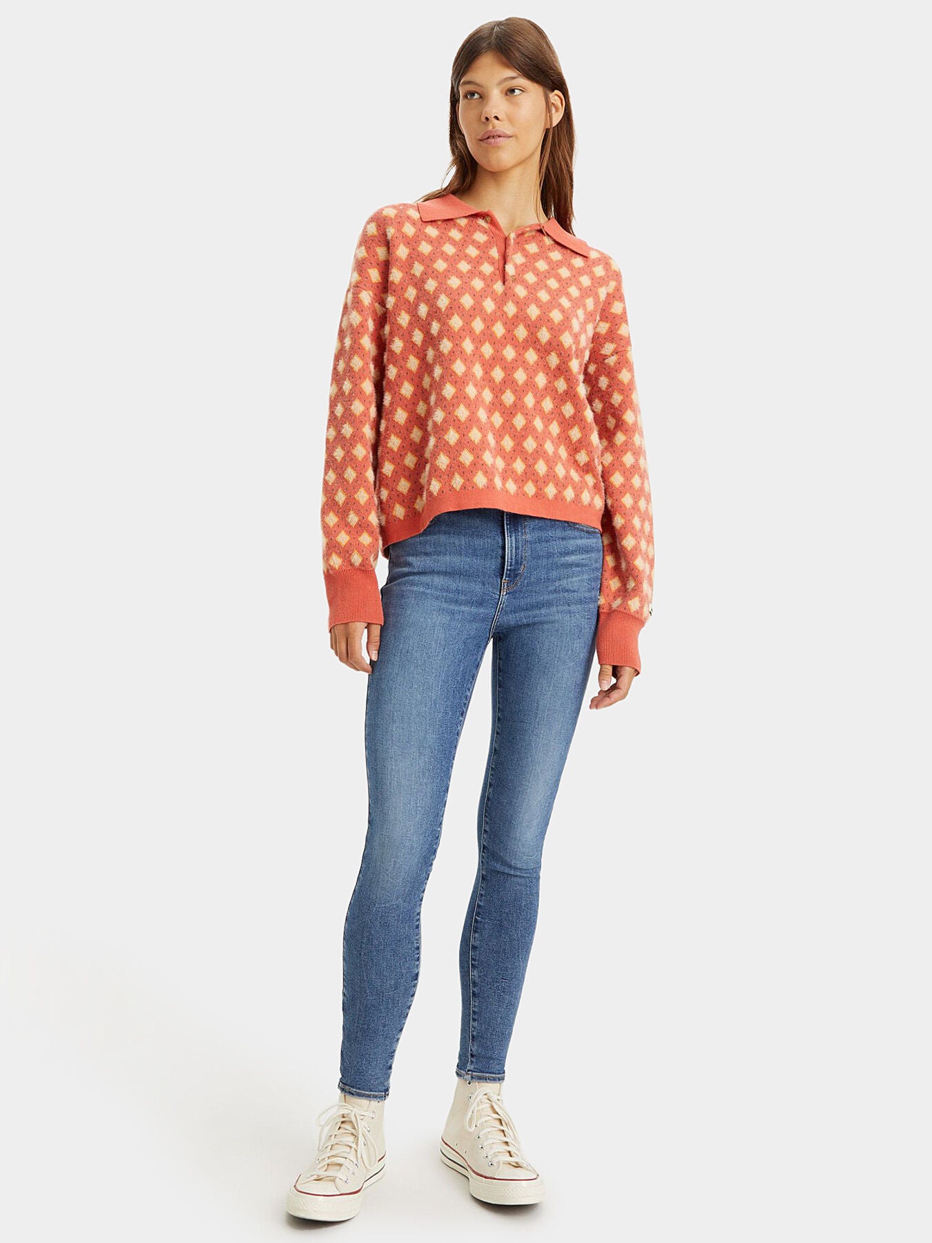 Levi'S 720 Blue Skinny Jeans With Washed Effect