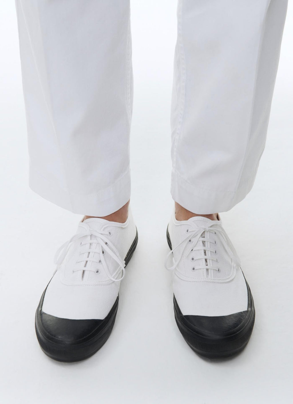 Fursac - Tennis Blanches En Toile De Coton - Blanc - Homme