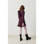 Vestido corto de cuello alto - Uva - Mujer