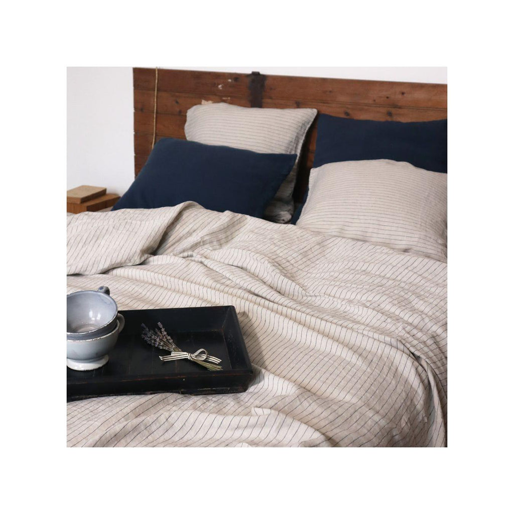 Housse De Couette En Lin Lavé - Luna - Indigo