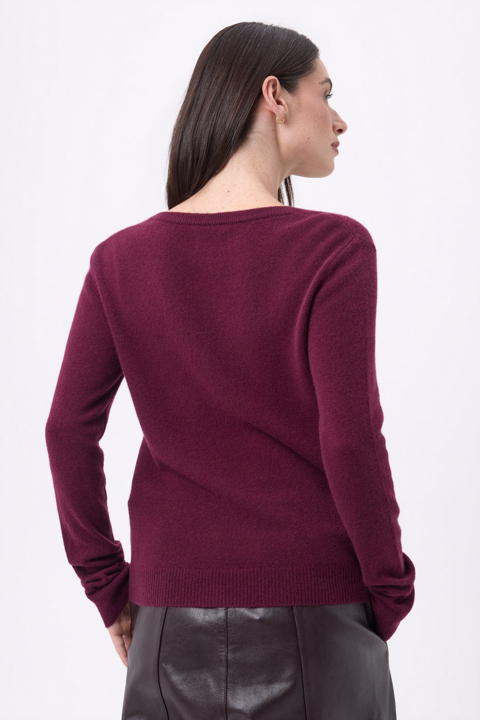 Pull Col V Luna - Lie-De-Vin - Femme