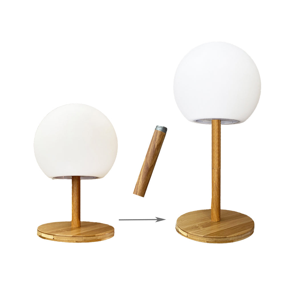 Luny - Lampe De Table Sans Fil - Bois - Bois