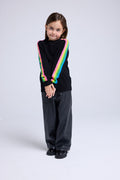 Pull Col Rond Manches Arc En Ciel Luz - Noir