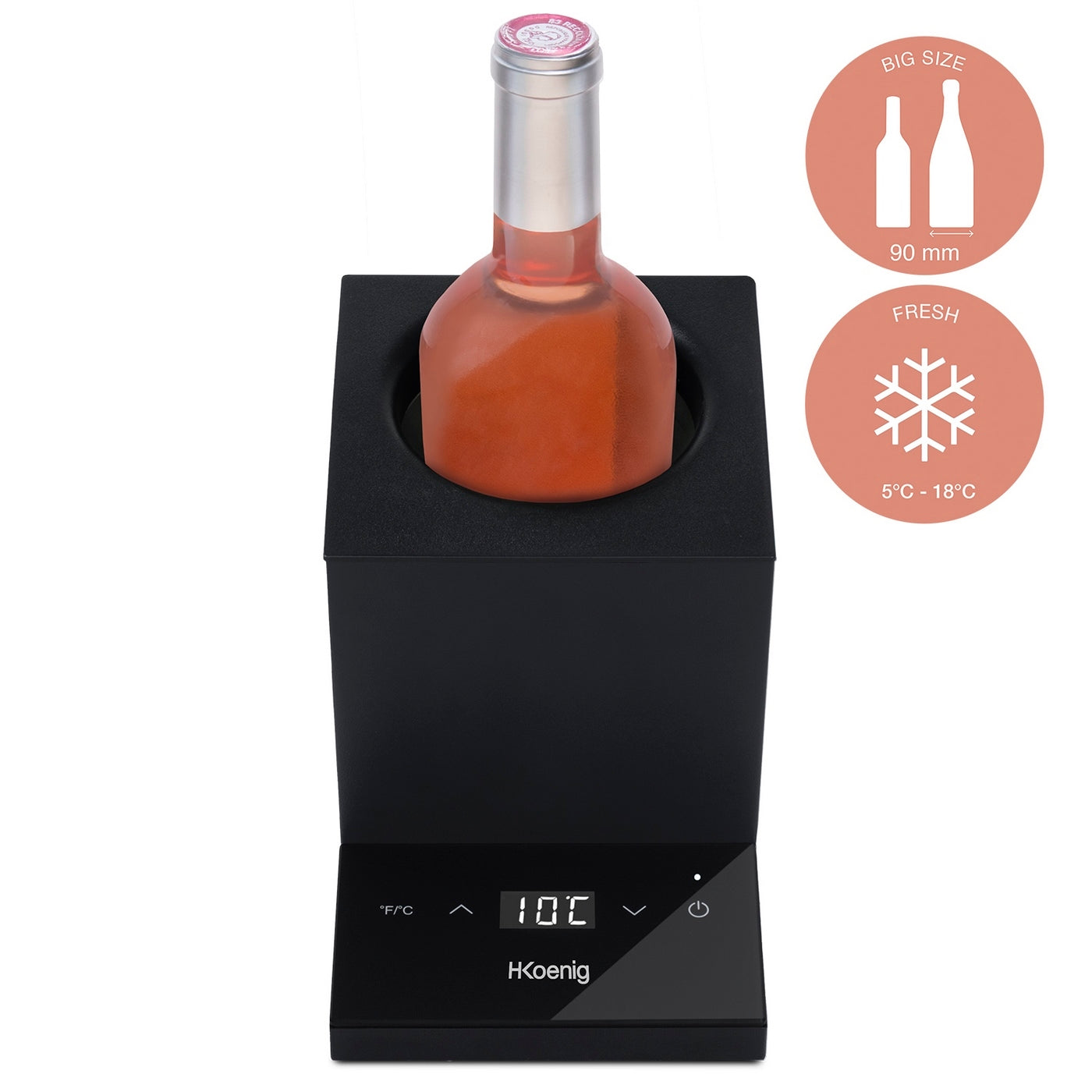 Enfriador de Vino Eléctrico - Negro