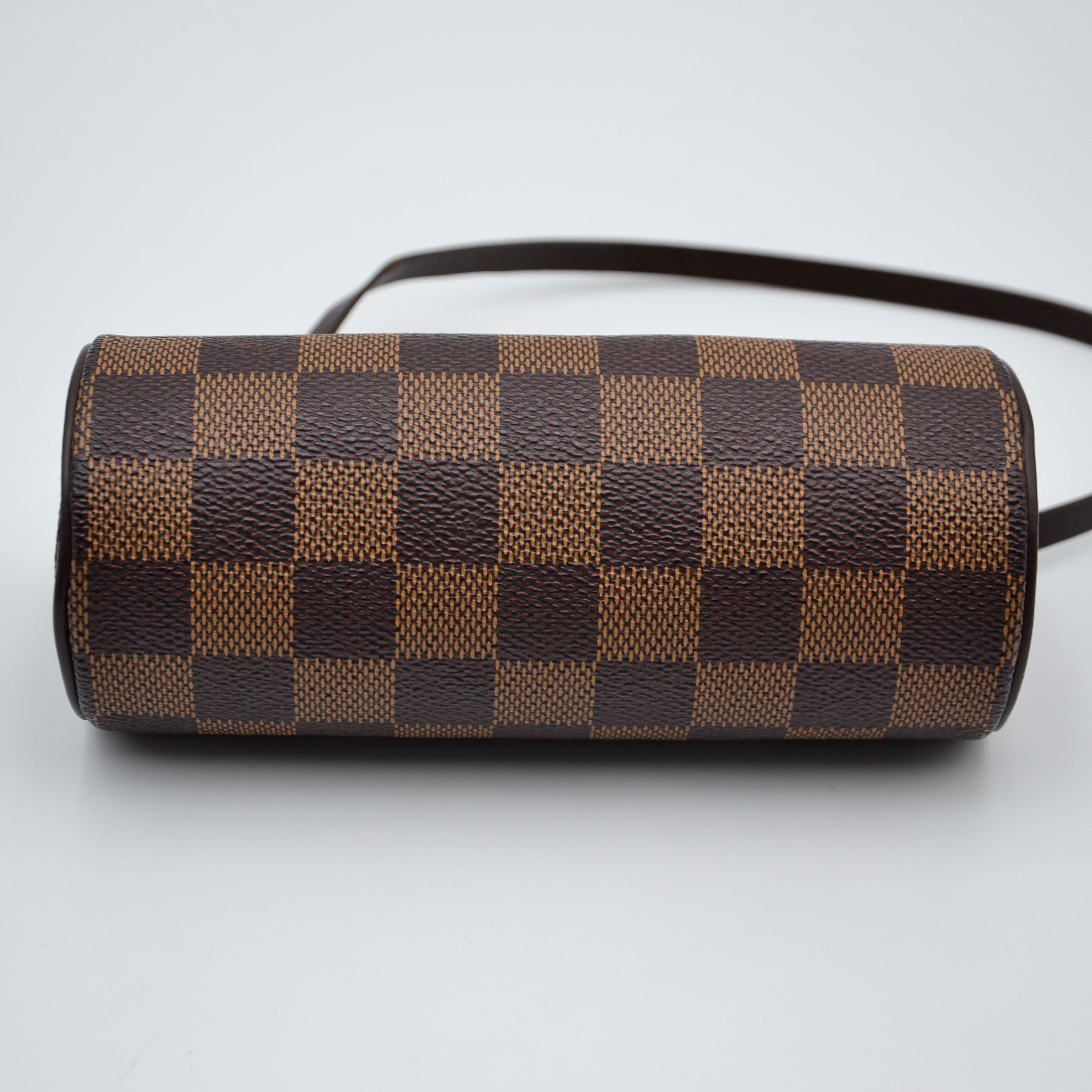Pochette Louis Vuitton Papillon Toile Damier Ébène