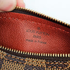 Pochette Louis Vuitton Papillon Toile Damier Ébène