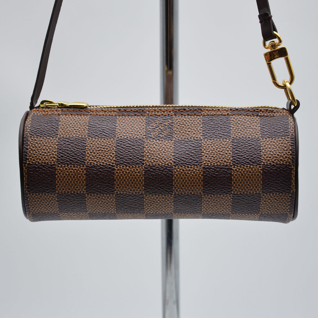 Pochette Louis Vuitton Papillon Toile Damier Ébène