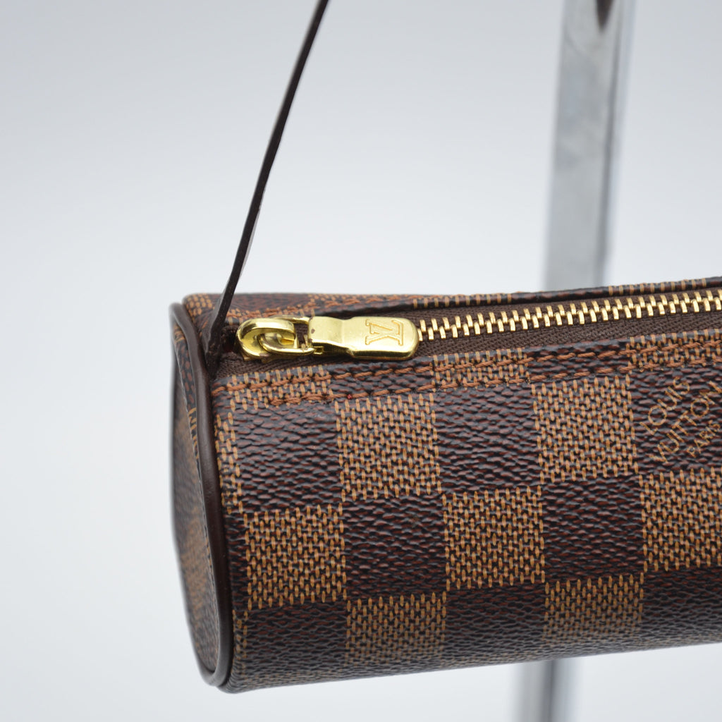 Pochette Louis Vuitton Papillon Toile Damier Ébène