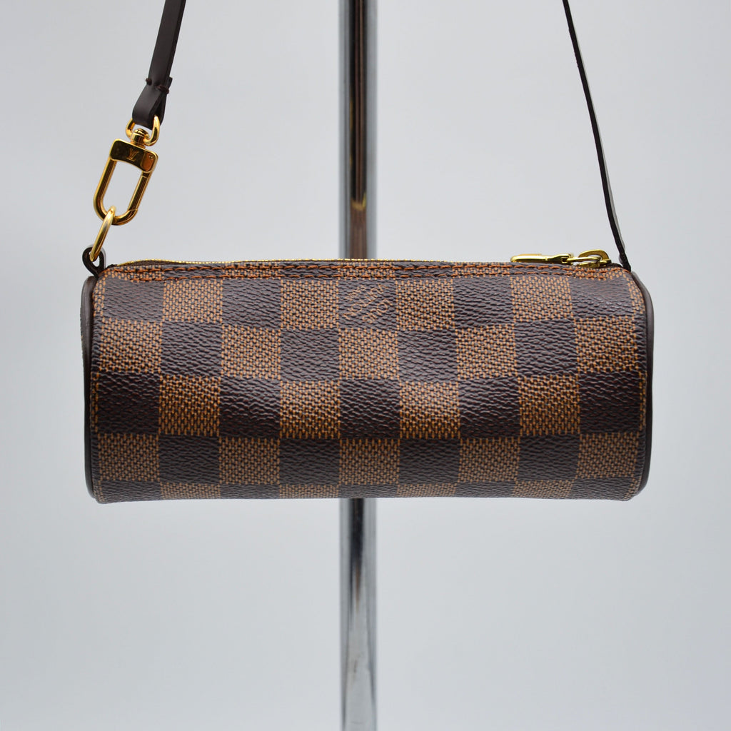 Pochette Louis Vuitton Papillon Toile Damier Ébène