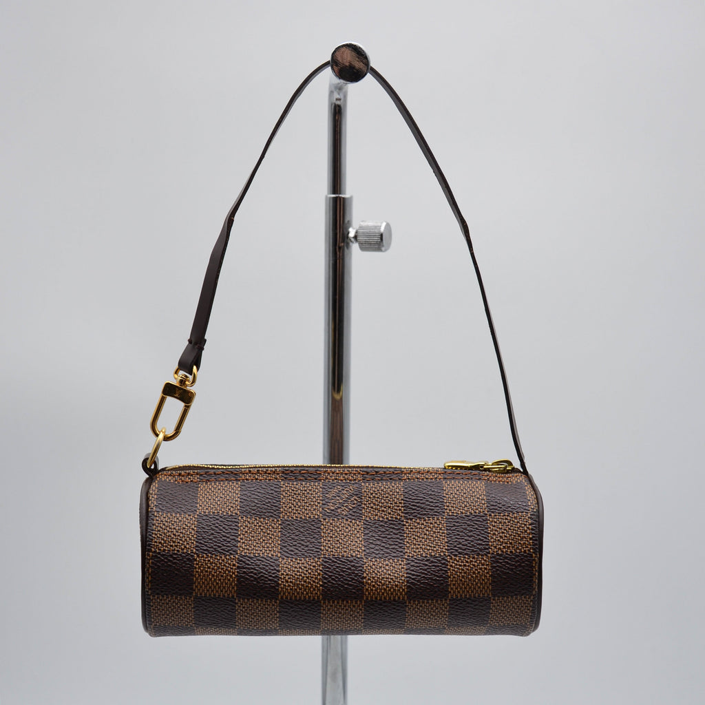 Pochette Louis Vuitton Papillon Toile Damier Ébène