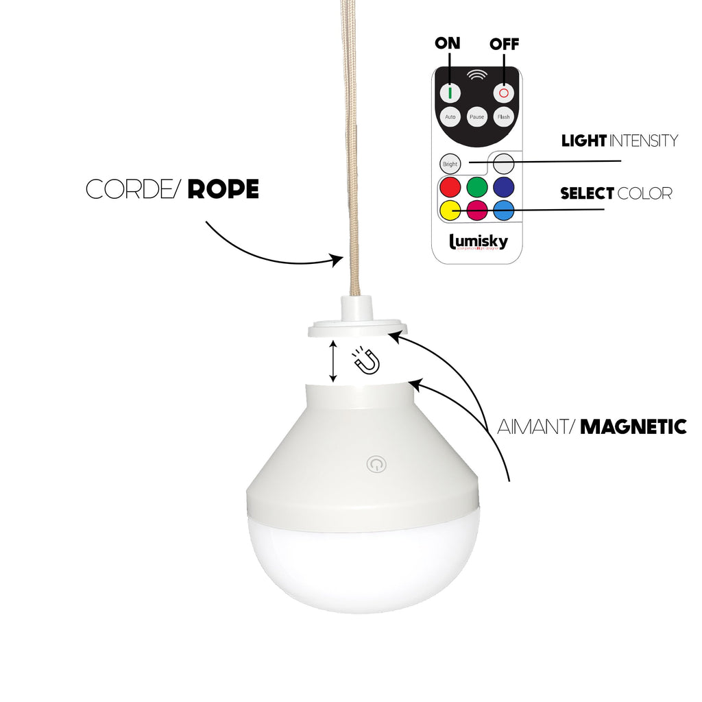 Marbella - Suspension Sans Fil - Jute - Beige