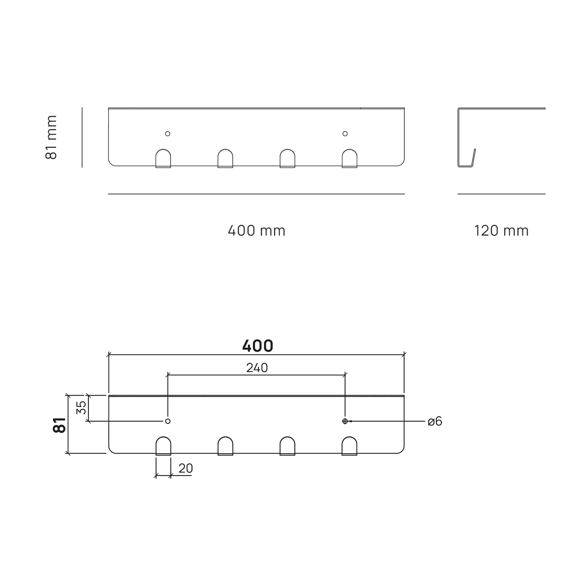 Wall Shelf - L'Accrocheur - Black