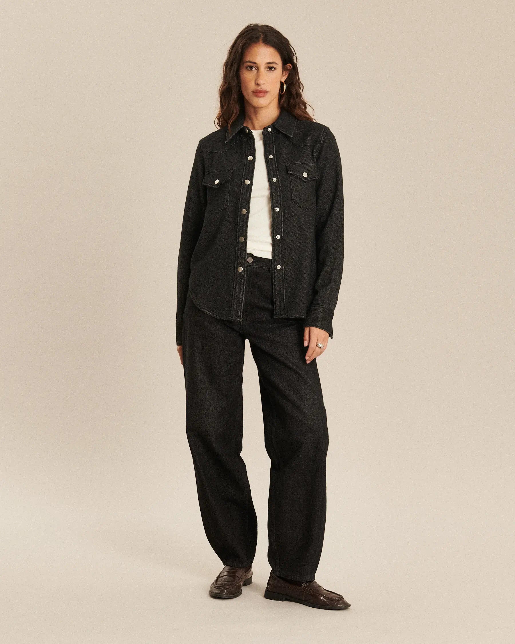 DALIA DENIM 3D DARK GRAY Labdip shirt