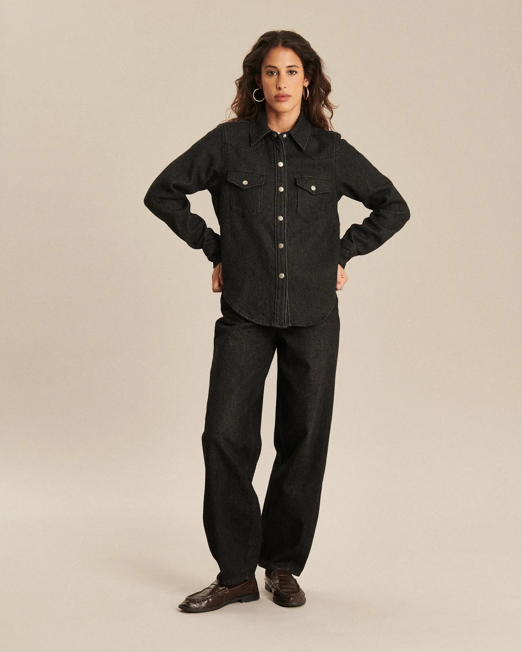 DALIA DENIM 3D DARK GRAY Labdip shirt