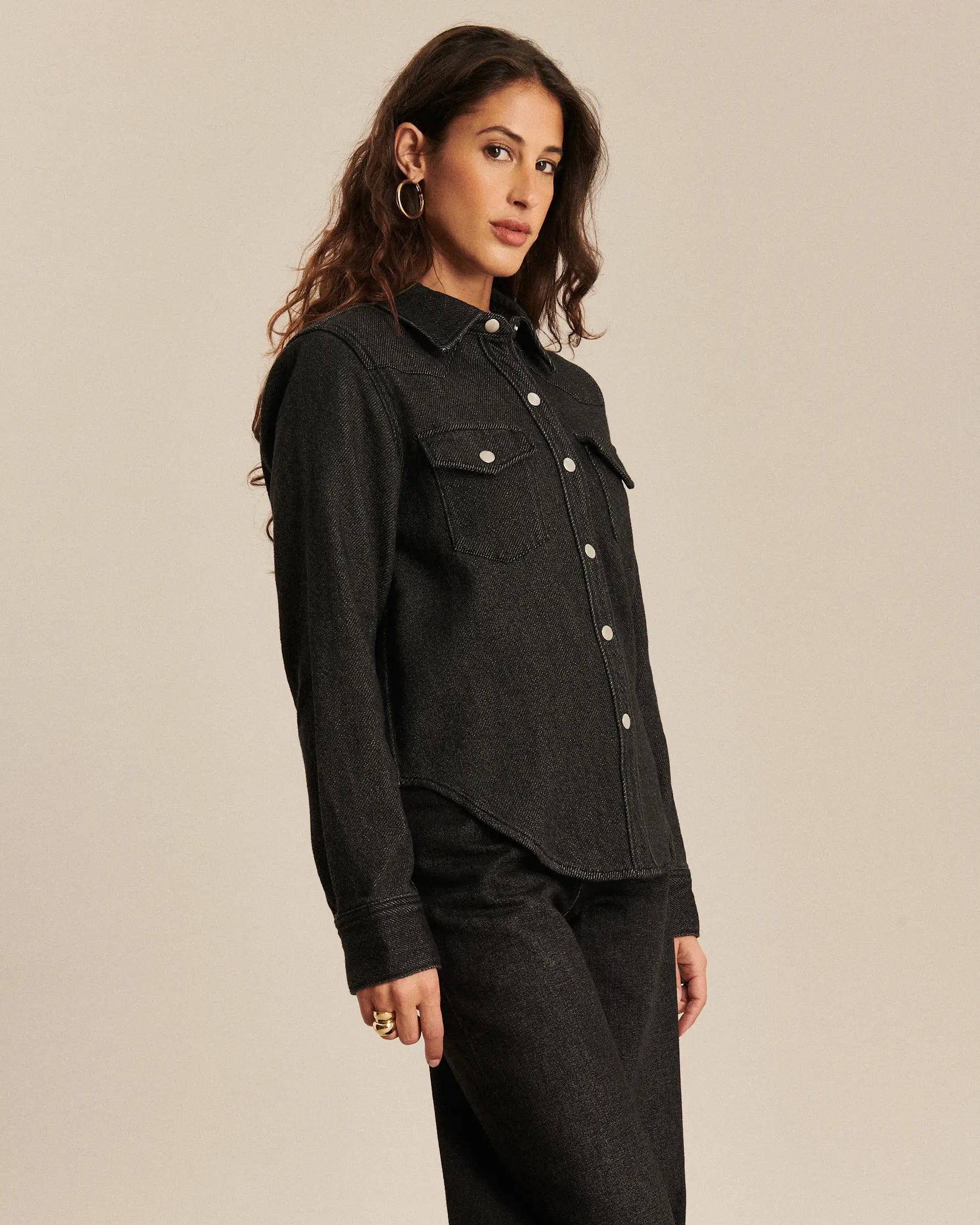 DALIA DENIM 3D DARK GRAY Labdip shirt