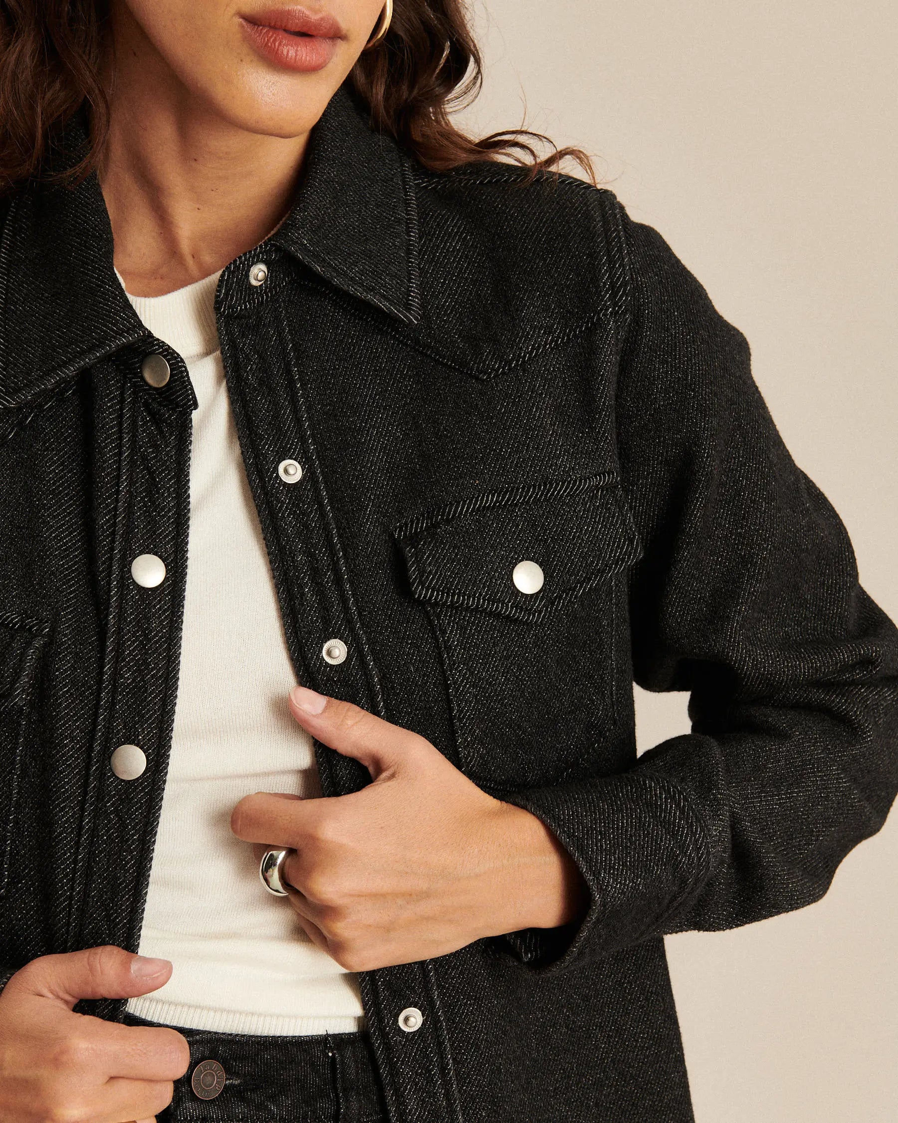 DALIA DENIM 3D DARK GRAY Labdip shirt