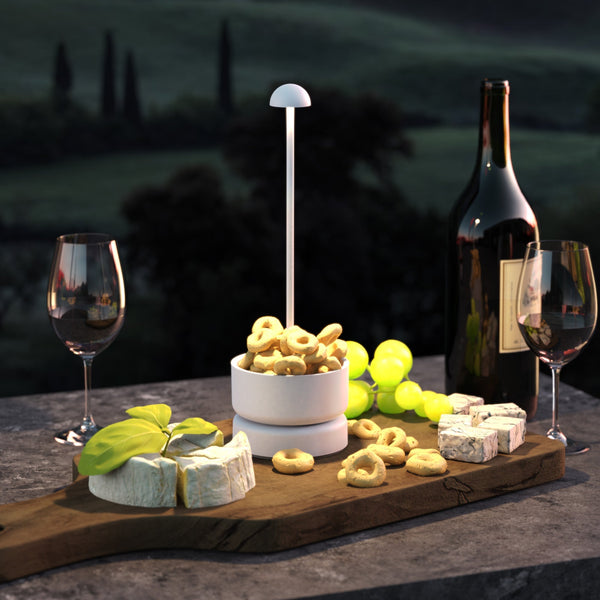 Basket - Lampe De Table Sans Fil - Aluminium - Blanc