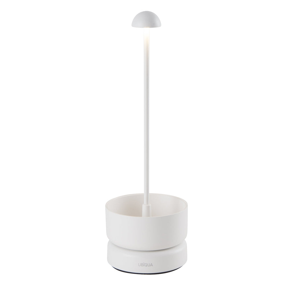 Basket - Wireless Table Lamp - Aluminum - White