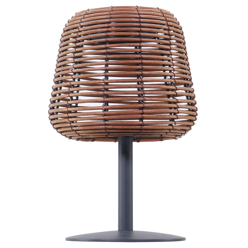 Boheme - Lampe De Table Solaire - Polyrotin - Marron
