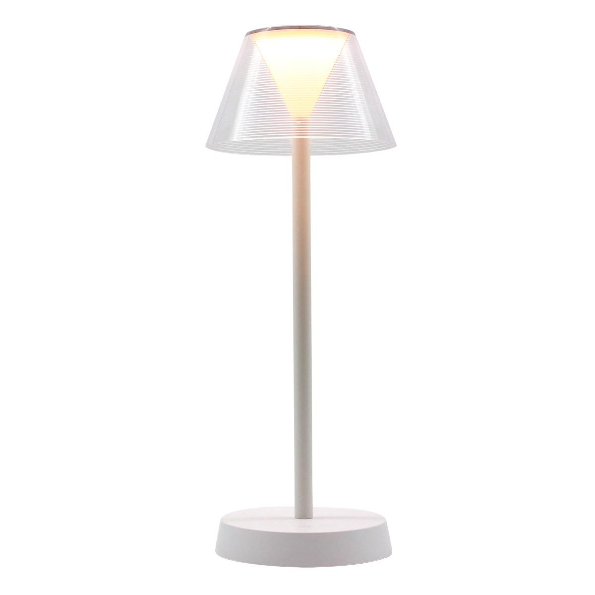 Cordless warm white LED table lamp BEVERLY WHITE H34cm - REDDECO.com