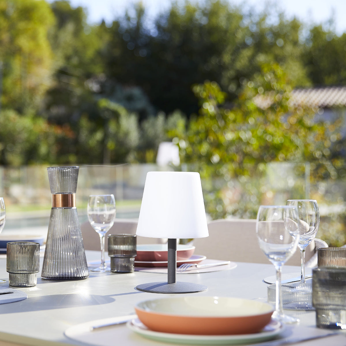 Standy Mini - Lámpara de mesa inalámbrica - Acero - Gris
