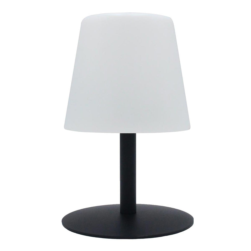 Cordless table lamp black steel base warm white/white LED dimmable STANDY MINI Dark H25cm - REDDECO.com