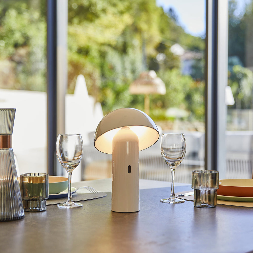 Tod - Lampe De Table Sans Fil - Acier - Blanc