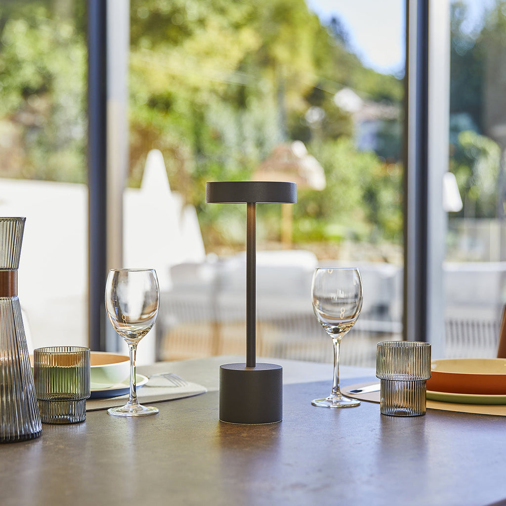 Roby - Lámpara de mesa inalámbrica - Acero - Gris antracita