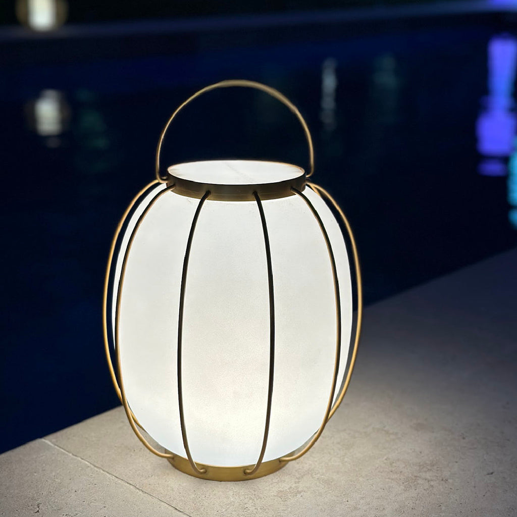 Tulum - Wireless Lantern - Steel - White