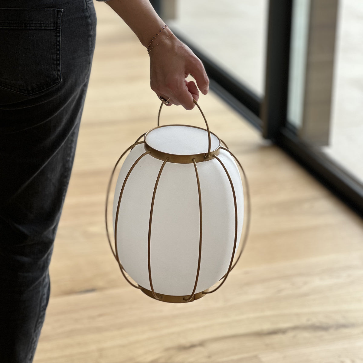 Tulum - Wireless Lantern - Steel - White