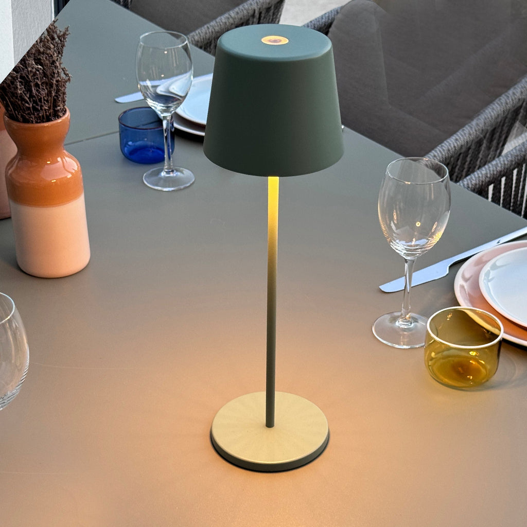 Kelly - Lampe De Table Sans Fil - Acier - Vert