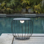 Linterna inalámbrica gris metal blanco LED SUNRISE H40,5 cm - REDDECO.com