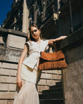 Mick Fringe Handbag - Camel